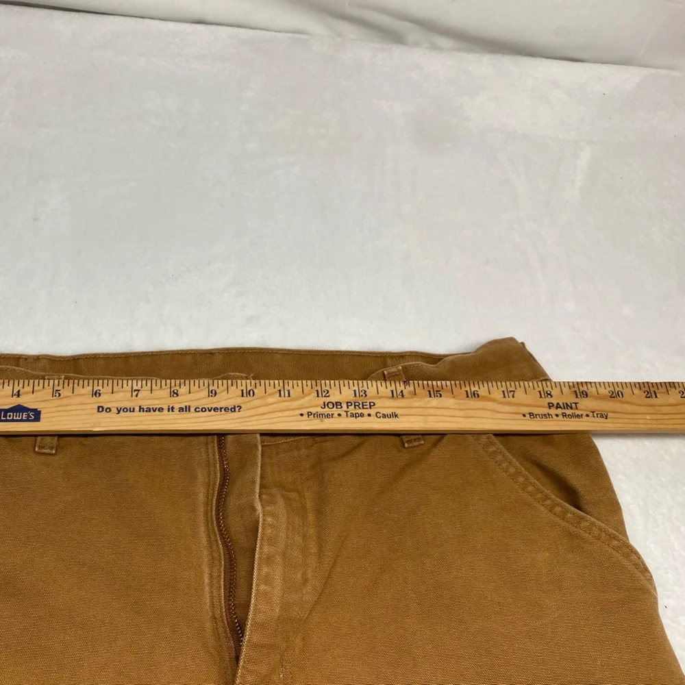 Carhartt Men’s Dungaree Work Pants Size 36x32 Tan - Picture 3 of 6